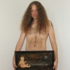 Joe Dell nude Goin' Over promo photo with Jennifer Bladel painting